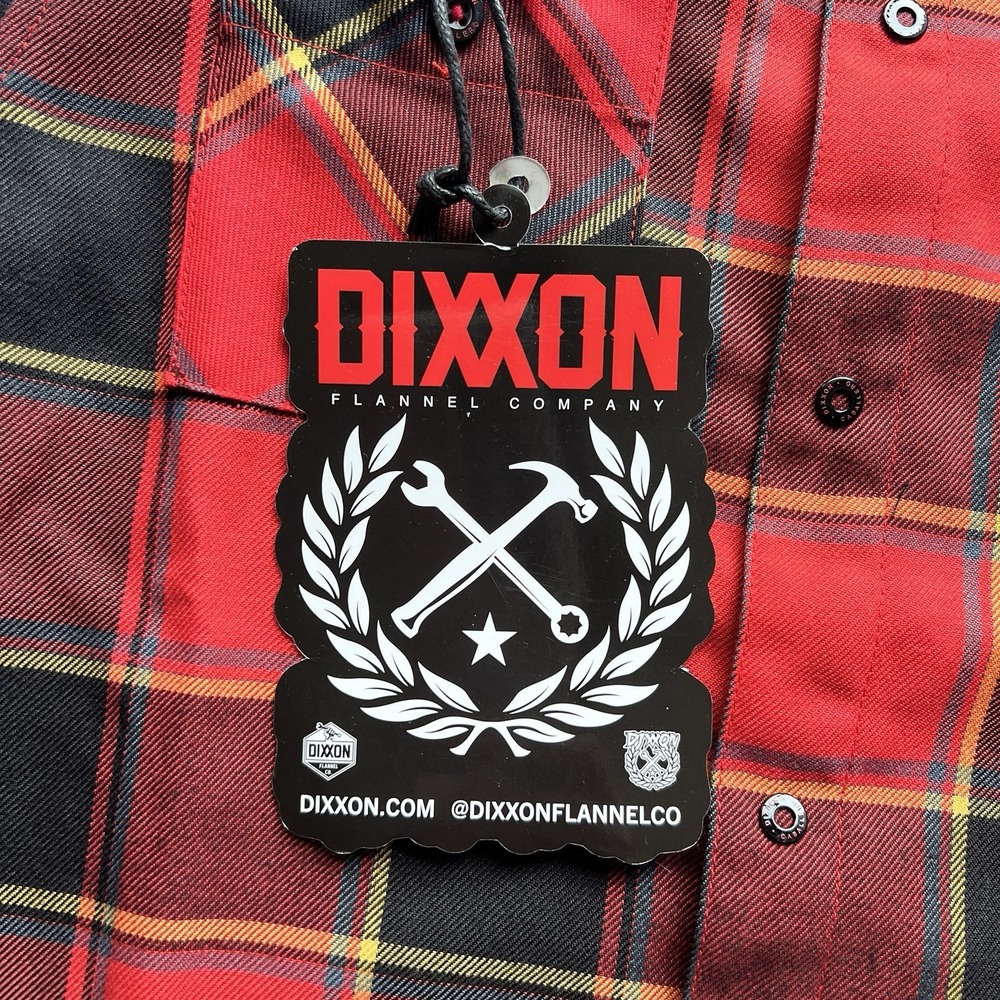 Dixxon DFC Youth‎ Division Caballero Flannel Shirt Red Plaid Boys Sz Med - Picture 3 of 12